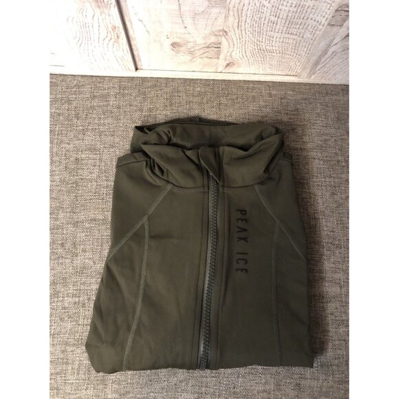 Medium Jackets & Blazers - Womens Peak Ice Olive Green Figure Skating Jacket Slim Fit Full Zip Size Medium